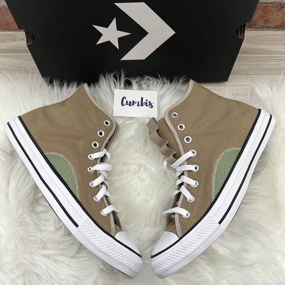 Converse Chuck Taylor All Star Sneakers Sizes M 9 / W 11 -Khaki A02792C NEW - Picture 3 of 11